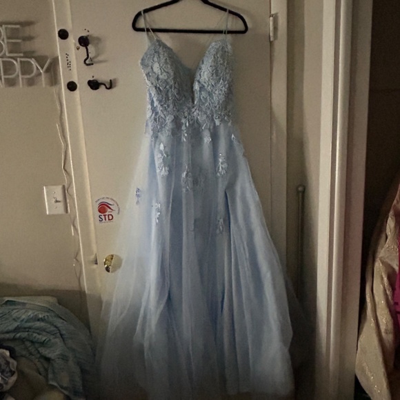 Blue floral prom dress - Picture 5 of 5